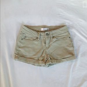 Tan Jegging shorts